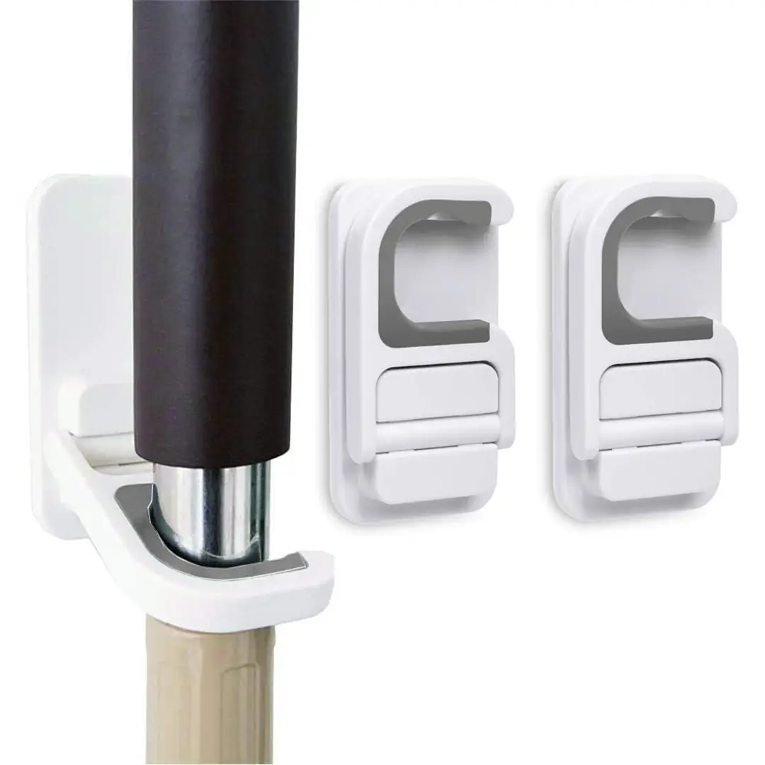 Mop Holder Wall Mounted Holder Broom & Mop Grippers