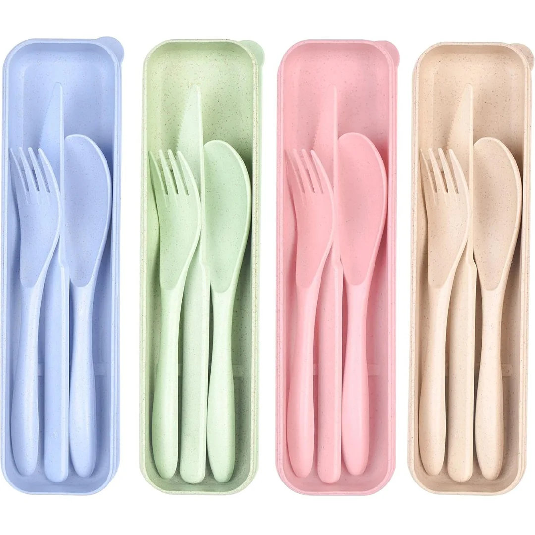 Travel Utensils Set with Case Sets