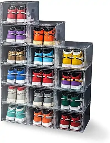 Plastic stackable Boxes for shoe storage ideas for garage Plastic stackable Boxes for shoe storage ideas for garage